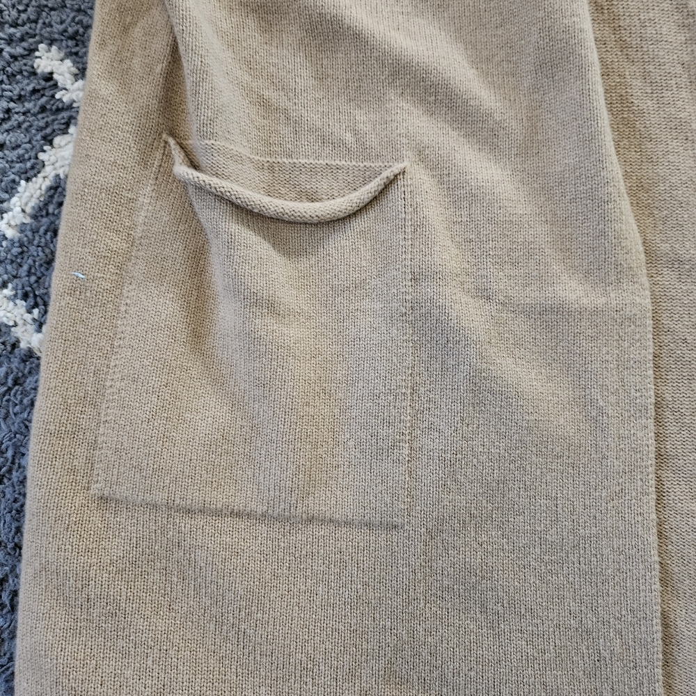 GENTLE HERD 100% Wool Long Cardigan With Pockets - Picture 7 of 7